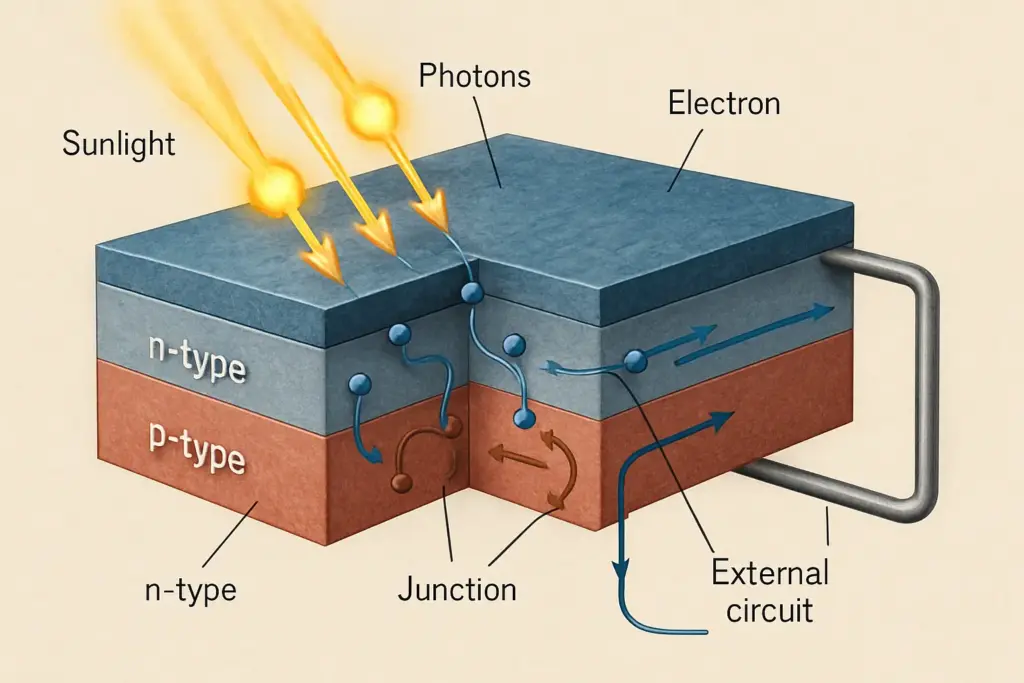 Solar Battery Convert Diagram