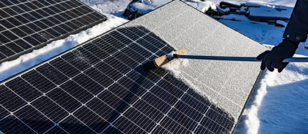 Solar Panel Snow Removal