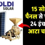 Goldi Solar के मात्र 15 पैनल से चलाएं 24 इंच की आटा चक्की, अभी देखें पूरी जानकारी