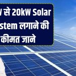 1kW से 20kW Solar System की पूरी कीमत और बचत का हिसाब – जानें ROI, सब्सिडी और ब्रेक-ईवन टाइम