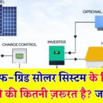 Off-Grid सोलर सिस्टम के लिए कितनी बैटरियों की ज़रूरत होगी?