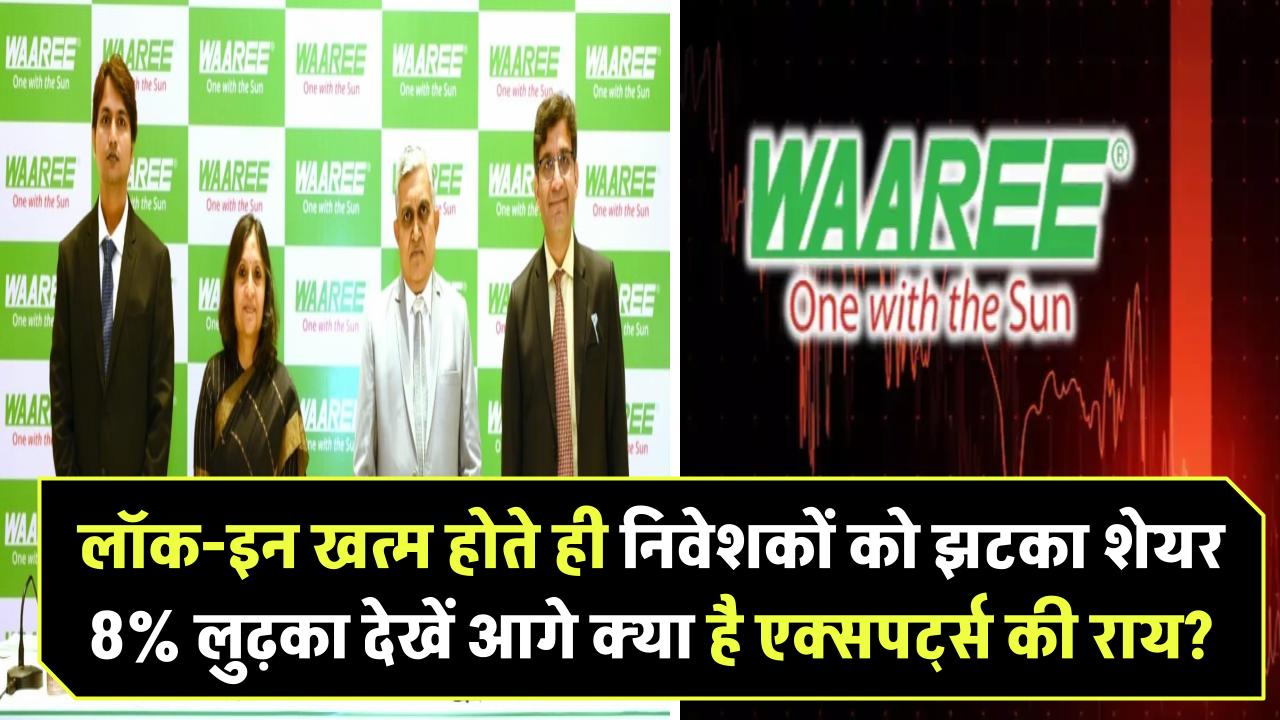 Waaree Energies Share Price: लॉक-इन खत्म होते ही निवेशकों को झटका! शेयर 8% लुढ़का – आगे क्या है एक्सपर्ट्स की राय?