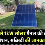 भारत में 1kW सोलर पैनल की कीमत कितनी है? जानें इंस्टॉलेशन से लेकर सब्सिडी तक की पूरी डिटेल
