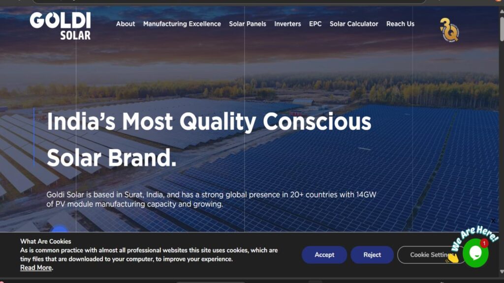 Goldi Solar से संपर्क और मार्गदर्शन