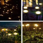 AAOVEFOX वाटरप्रूफ सोलर गार्डन लाइट: 8 LED, छत-बालकनी-पाथवे के लिए सुंदर डेकोरेशन लाइट