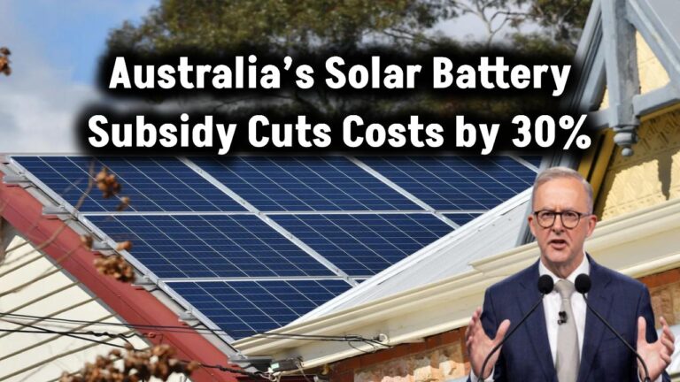 Australia's Solar Battery Subsidy: A 30% Reduction in Costs