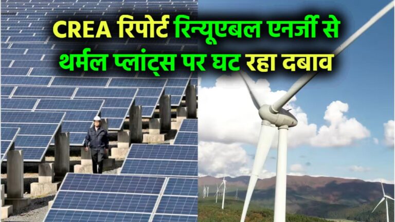CREA रिपोर्ट का दावा रिन्यूएबल एनर्जी से देश के थर्मल प्लांट्स पर घट रहा दबाव