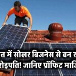 भारत में सोलर बिजनेस से बन रहे हैं करोड़पति! जानिए प्रॉफिट मार्जिन
