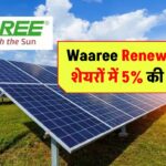 Waaree Renewable के शेयरों में 5% की छलांग, ₹346 करोड़ का सोलर प्रोजेक्ट मिलने का असर