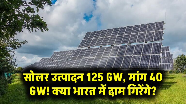 भारत में सोलर ओवरकैपेसिटी का खतरा? घरेलू मांग 40 GW, उत्पादन 125 GW—क्या चीन की तरह दाम गिरेंगे?